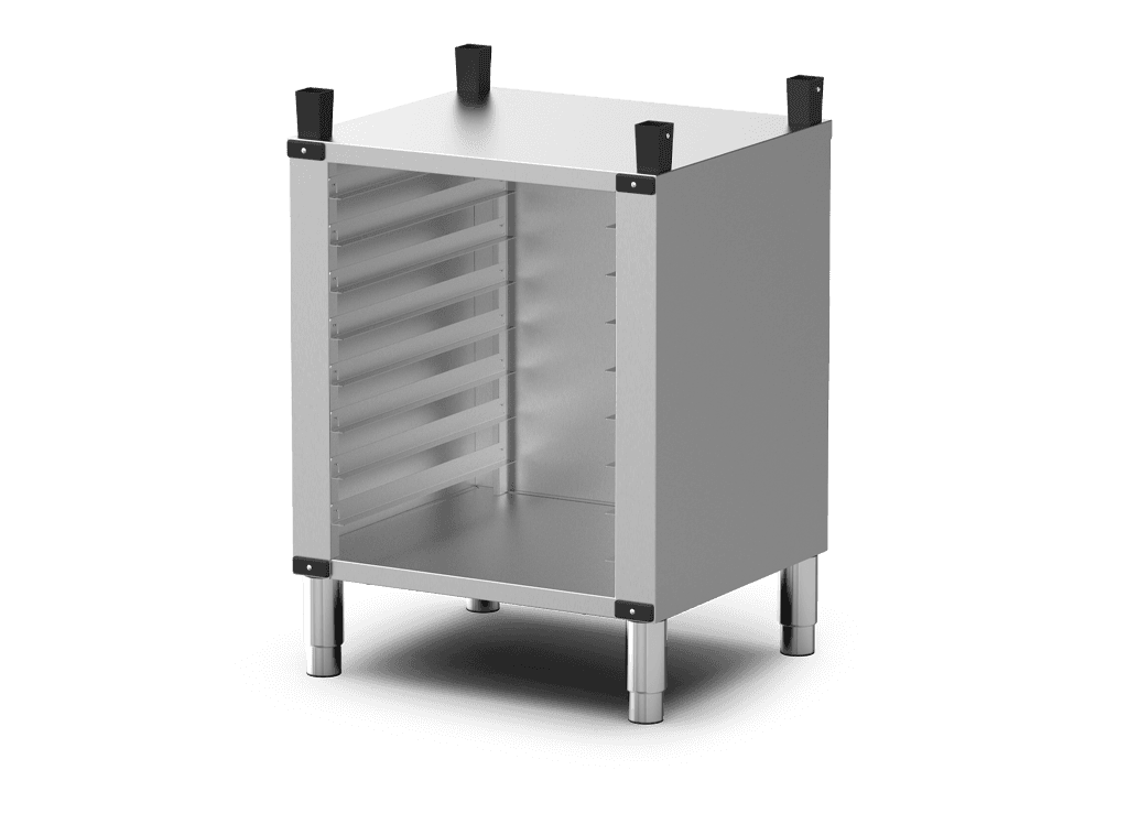 Unox The multifunctional support ideal for storing trays safely and place your oven at the perfect height to work. XENRA-08HS-H.