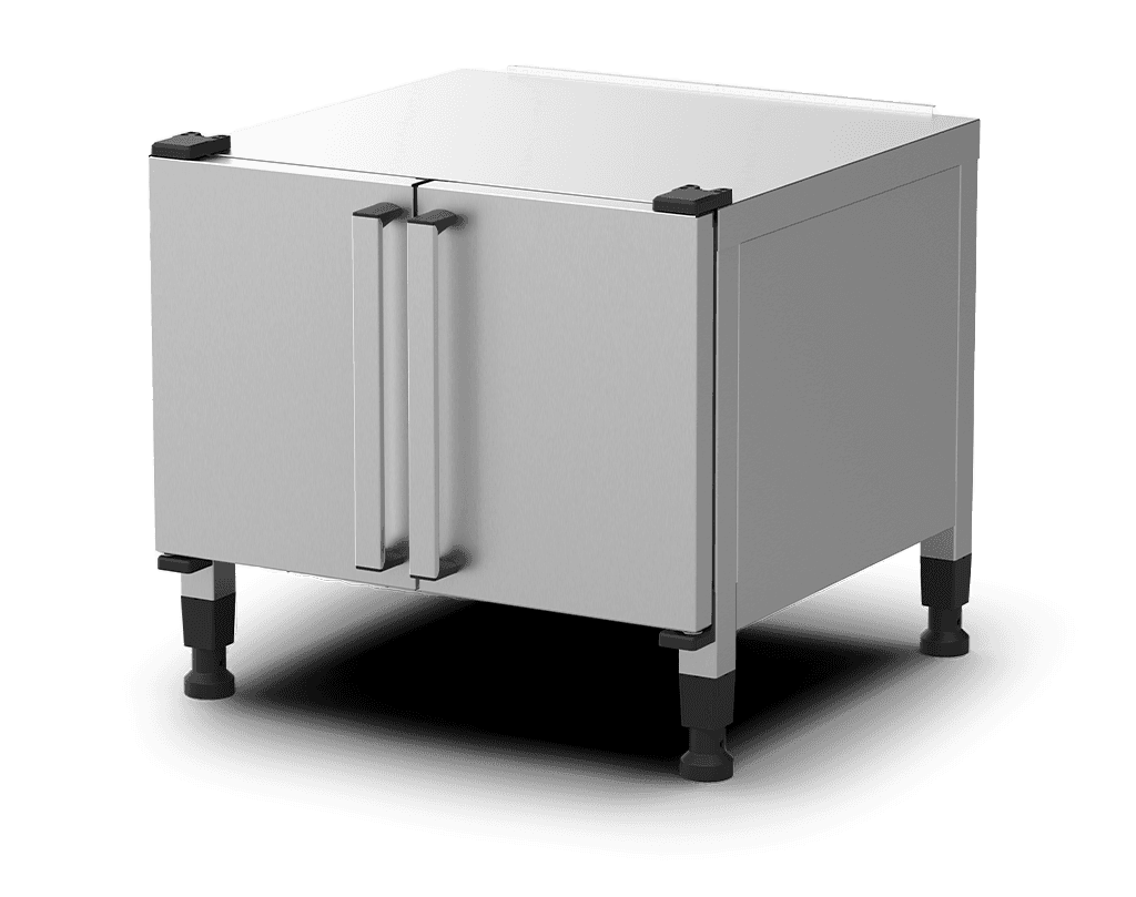 Unox Equipped with a tray-holding compartment and free space for the storage of material. XWDEA-0611-H.