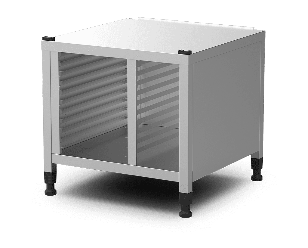 Unox The multifunctional support ideal for storing trays safely and place your oven at the perfect height to work. Equipped with side covers. XWLMA-10EF-U.