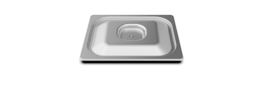 Unox Stainless-steel lid with food-safe silicone gasket. TG120.