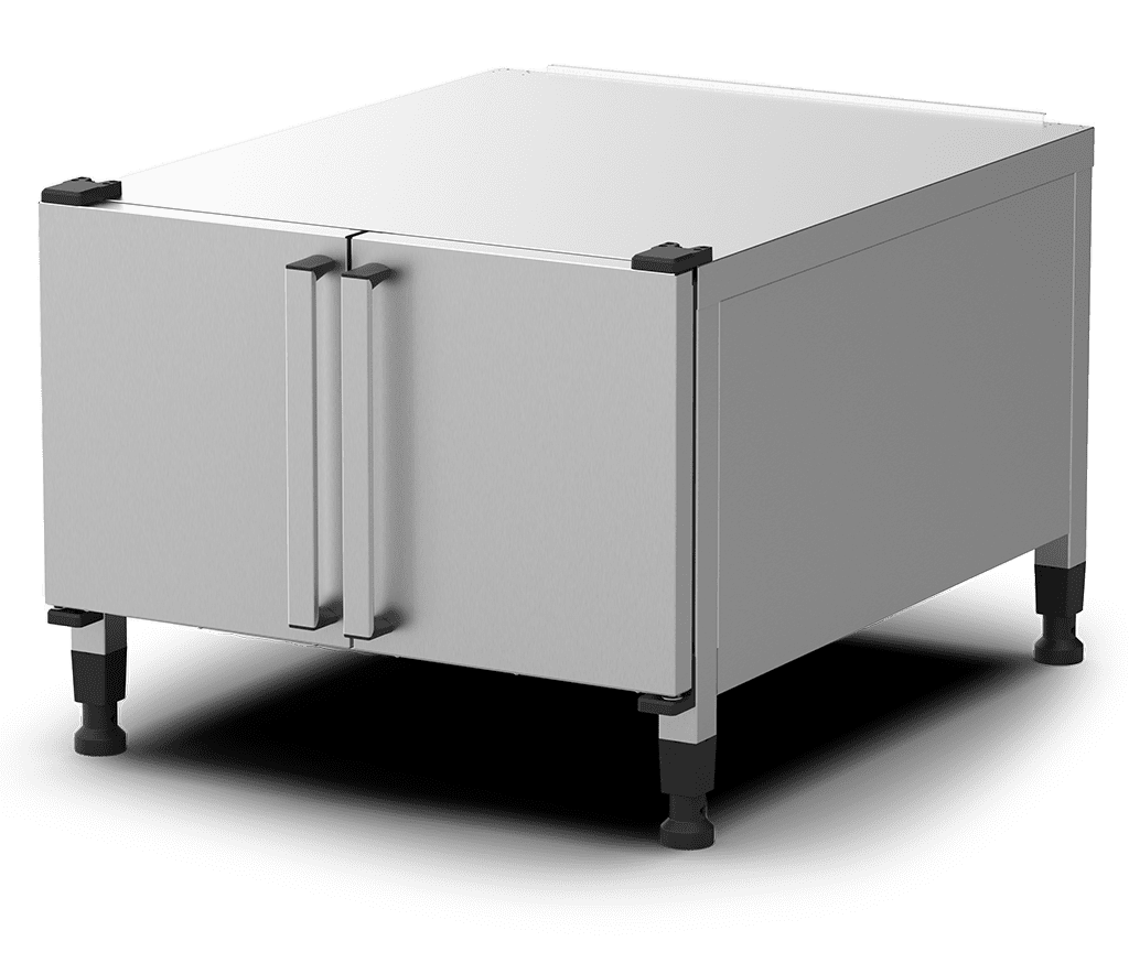 Unox Dispose d’un support de plaques et d’un espace libre pour le stockage des matériaux. XWDEA-0621-H.