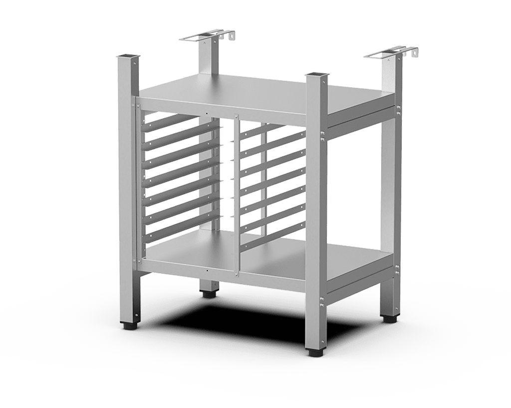 Unox Supporto multifunzionale per riporre in sicurezza le teglie e collocare il forno all’altezza perfetta per lavorare. XWVRC-0711-UH.