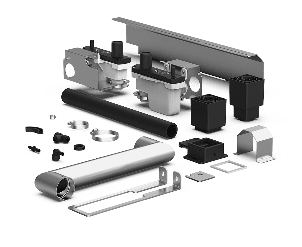Unox It includes all the necessary parts for installing two stacked electric ovens. XECQC-0013-E.