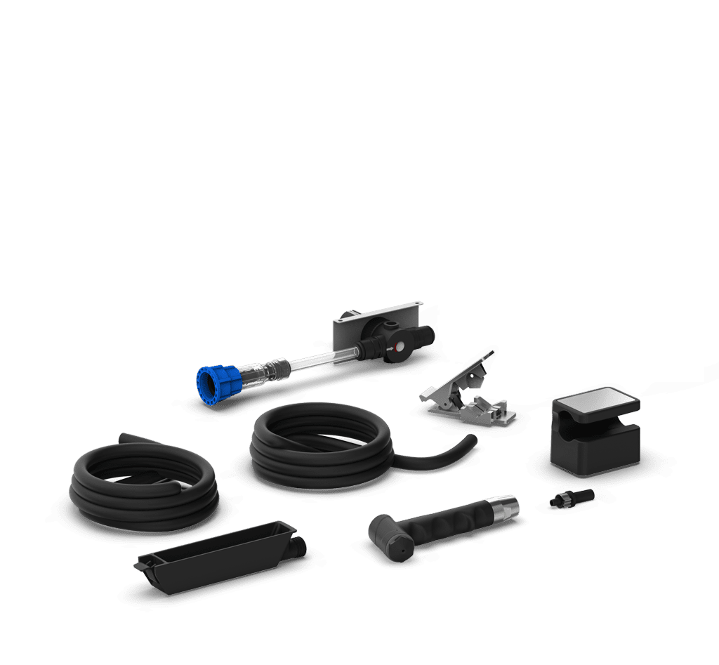 Unox Include una pratica doccetta manuale e un kit scarico per pulire facilmente il forno. XHC053.