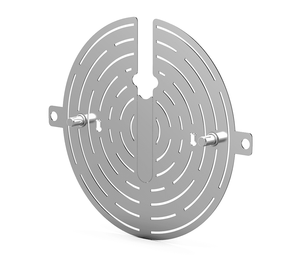 Unox Luchtstroomschot plaat aan te brengen op de zuigventilator. Hiermee kunt u zelfs de meest delicate gebakjes bakken. Gebruik 1 schotplaat voor elke ventilator. XUC156.