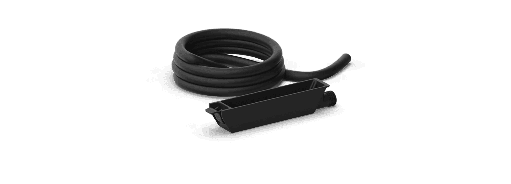 Unox Includes a hose with a connector to easily drain crumbs and water from collection drawer. XHC054.