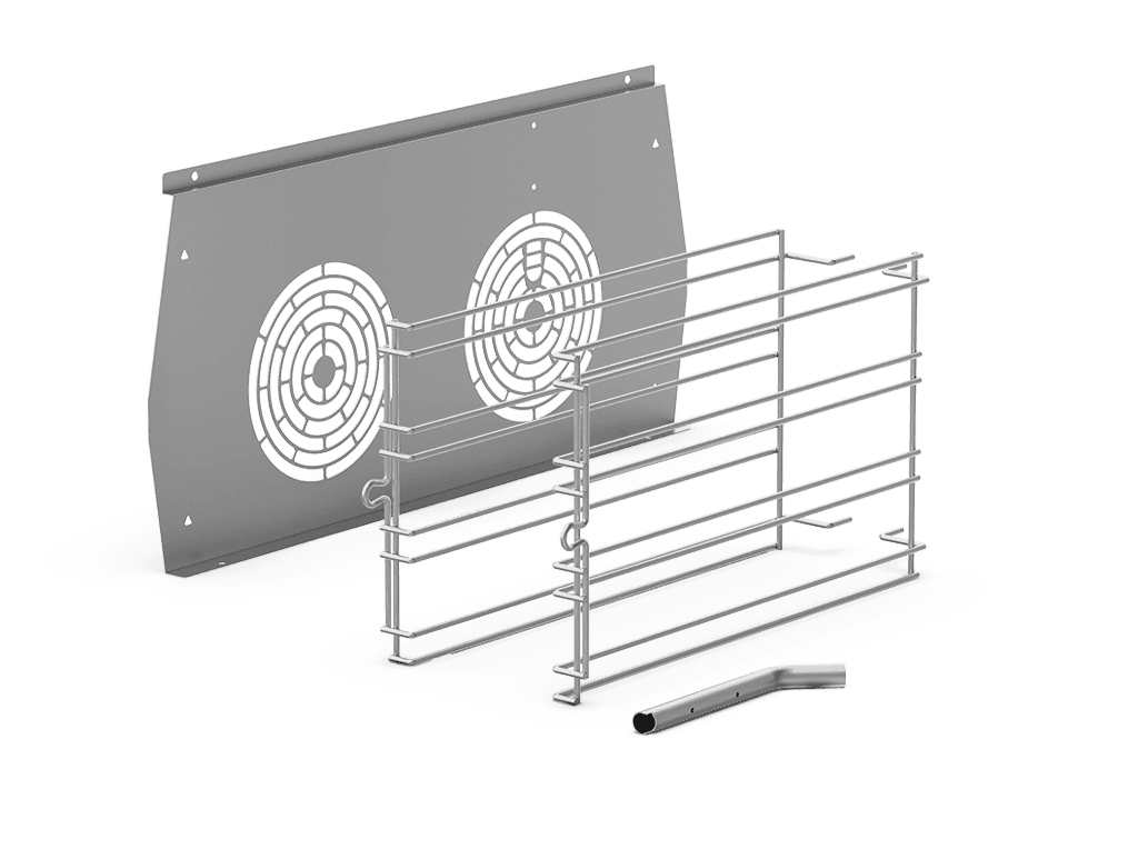 Unox Dette kit indeholder alt hvad du behøver for at installere sidestøtter, der giver dig mulighed for at bruge 660x460 bakker i stedet for 600x400 plader. XC675.