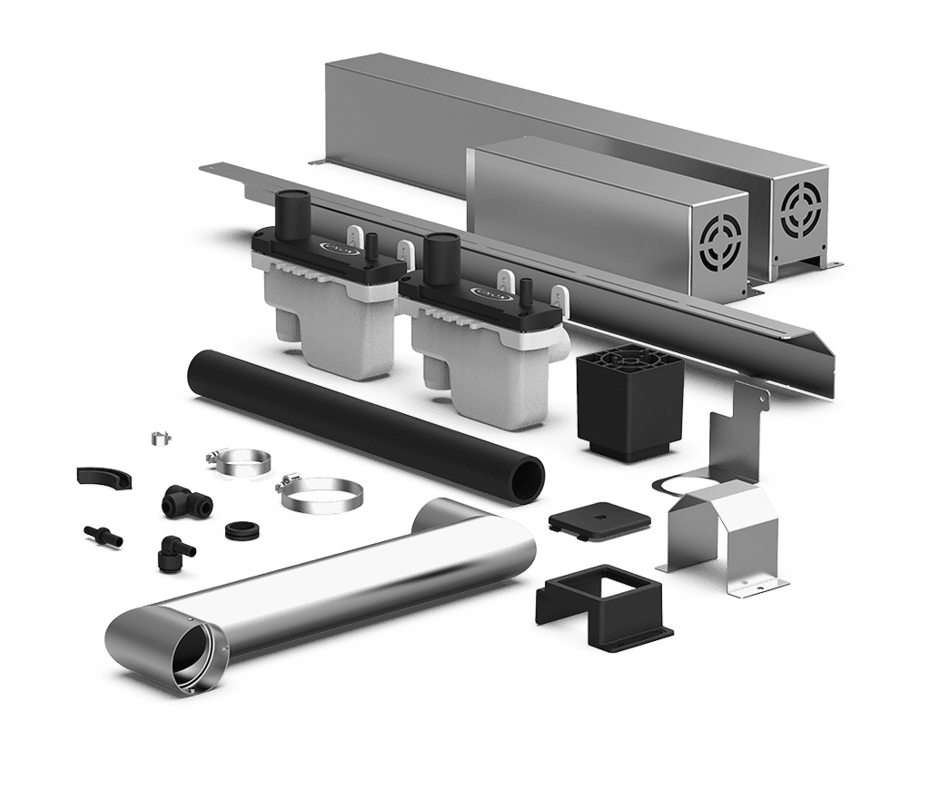Unox Det inkluderer alle de nødvendige dele til installation af to stackede ovne. XEAQC-00E2-G.