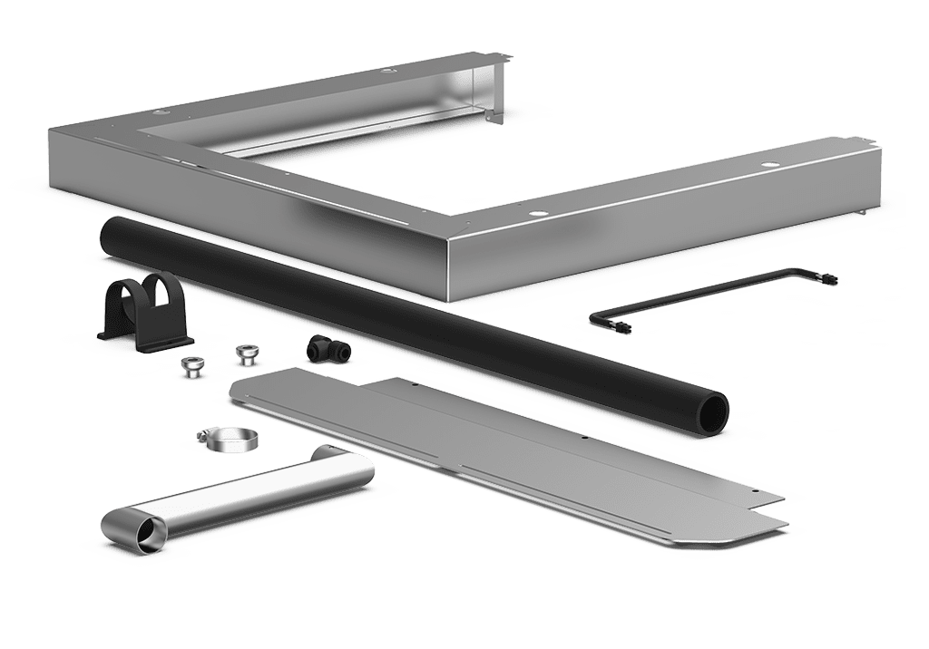Unox Il contient toutes les pièces nécessaires à l'installation correcte et à la superposition de deux fours électriques. XWKQT-00EF-E.