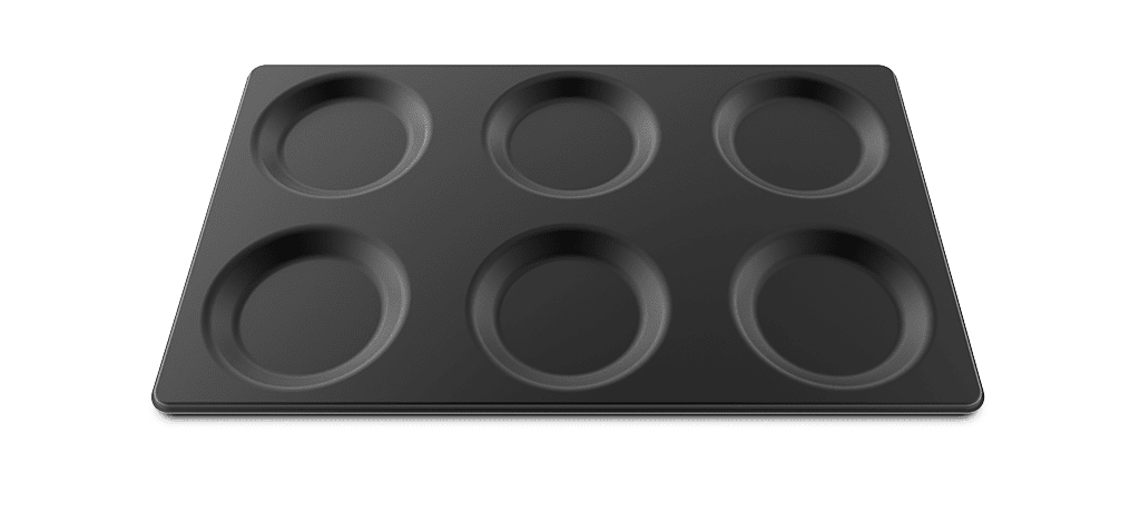 EGGS 6x2 bandeja comercial Unox para fritar e ovos GN 1/1, GN 2/1 TG935.