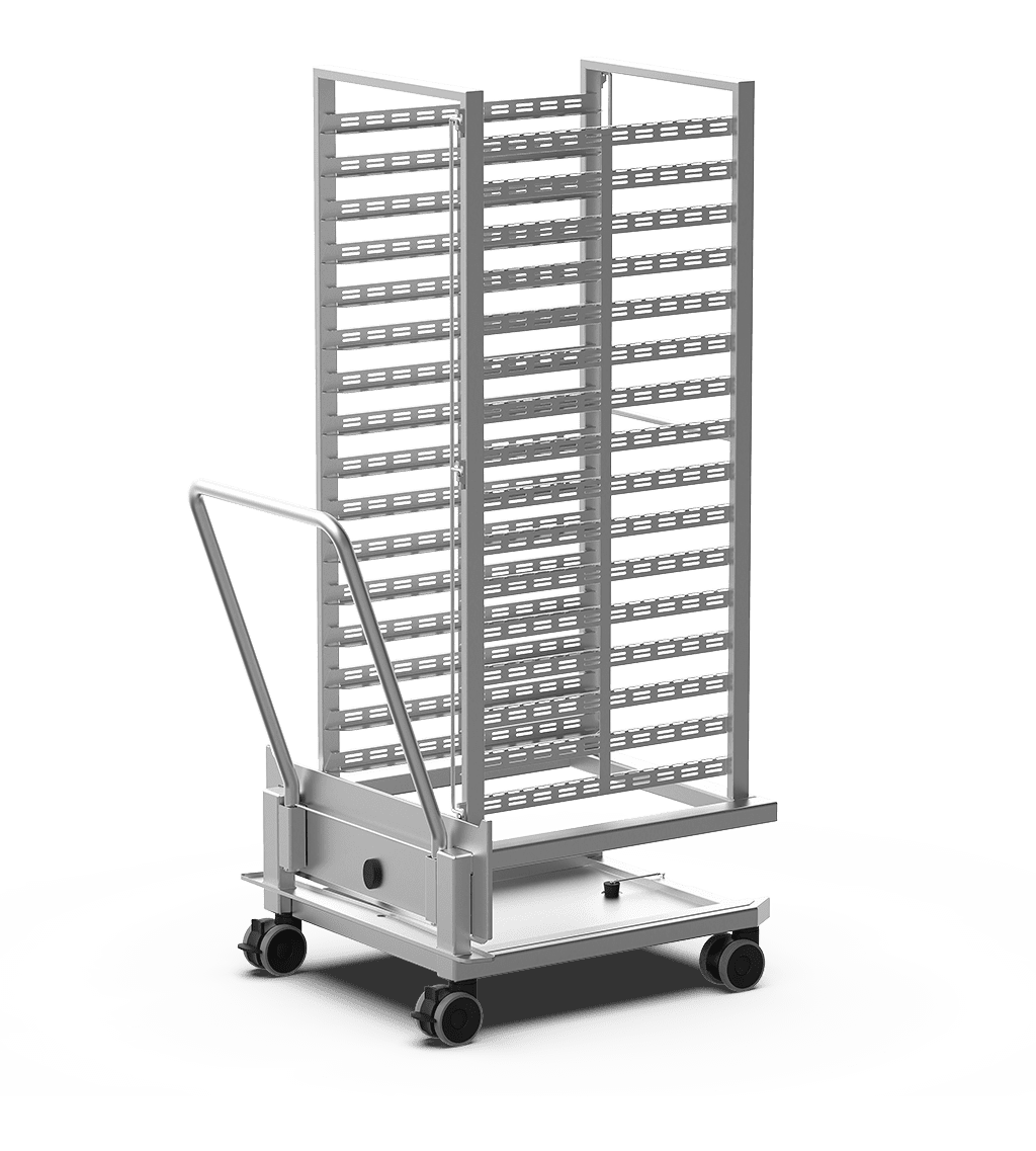 Unox Carro portabandejas en acero AISI 316L resistente a la corrosión. XAVTL-16FS.