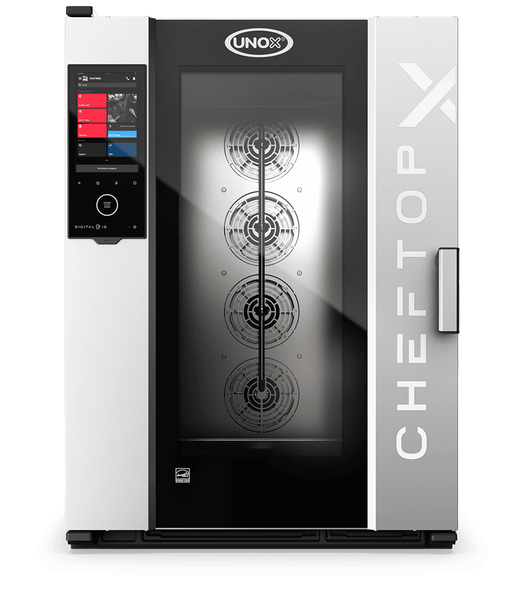 10 trays 18"x26" Render of UNOX CHEFTOP-X™ commercial combi oven XADA-10FS-EXRS-PO.