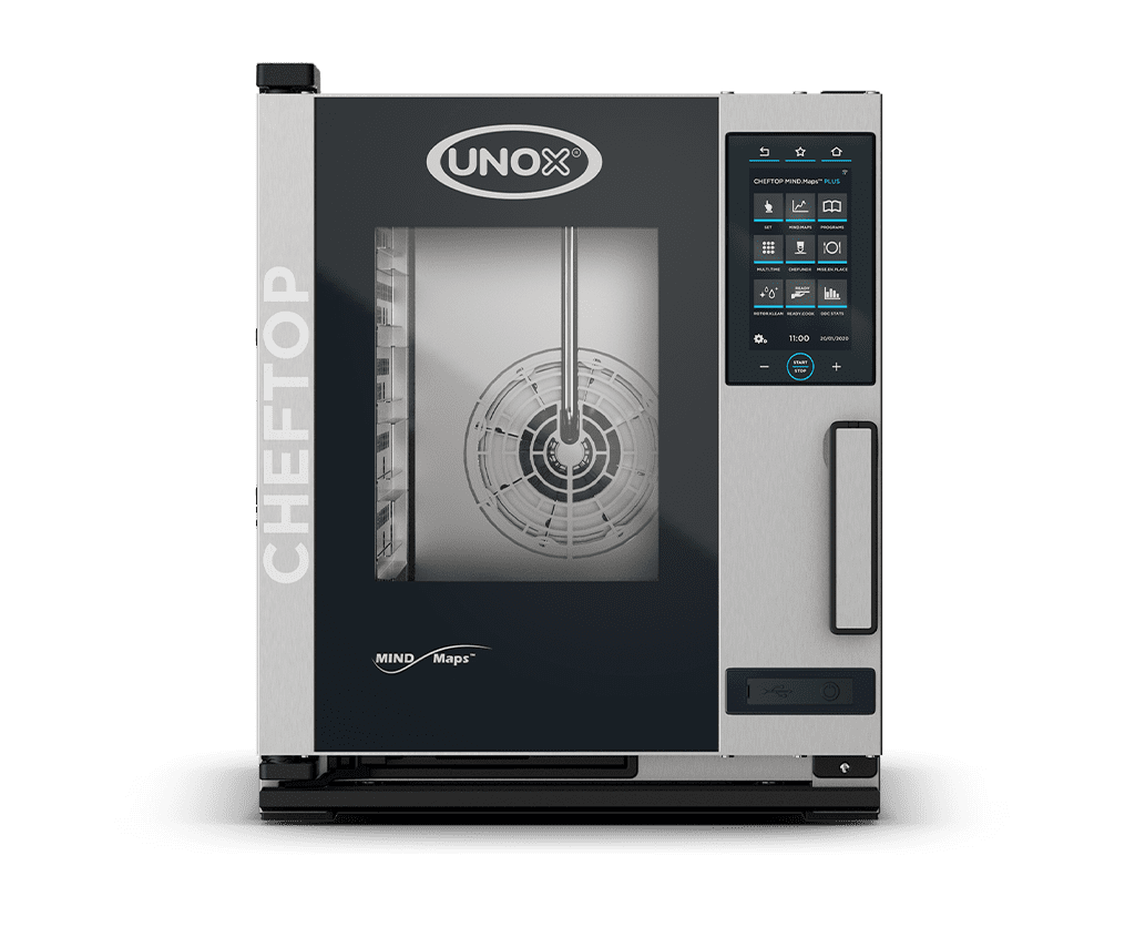 5 vsuvů GN 1/1 Obrázek profesionální konvektomat UNOX CHEFTOP MIND.Maps™ PLUS XECC-0513-EPRM-MS.