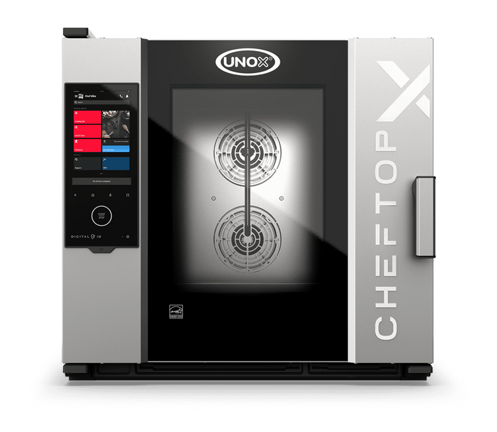 6 vsuvů GN 2/1 Obrázek profesionální kombinovaný konvektomat  UNOX CHEFTOP-X™ XEDA-0621-GXRS-ET.