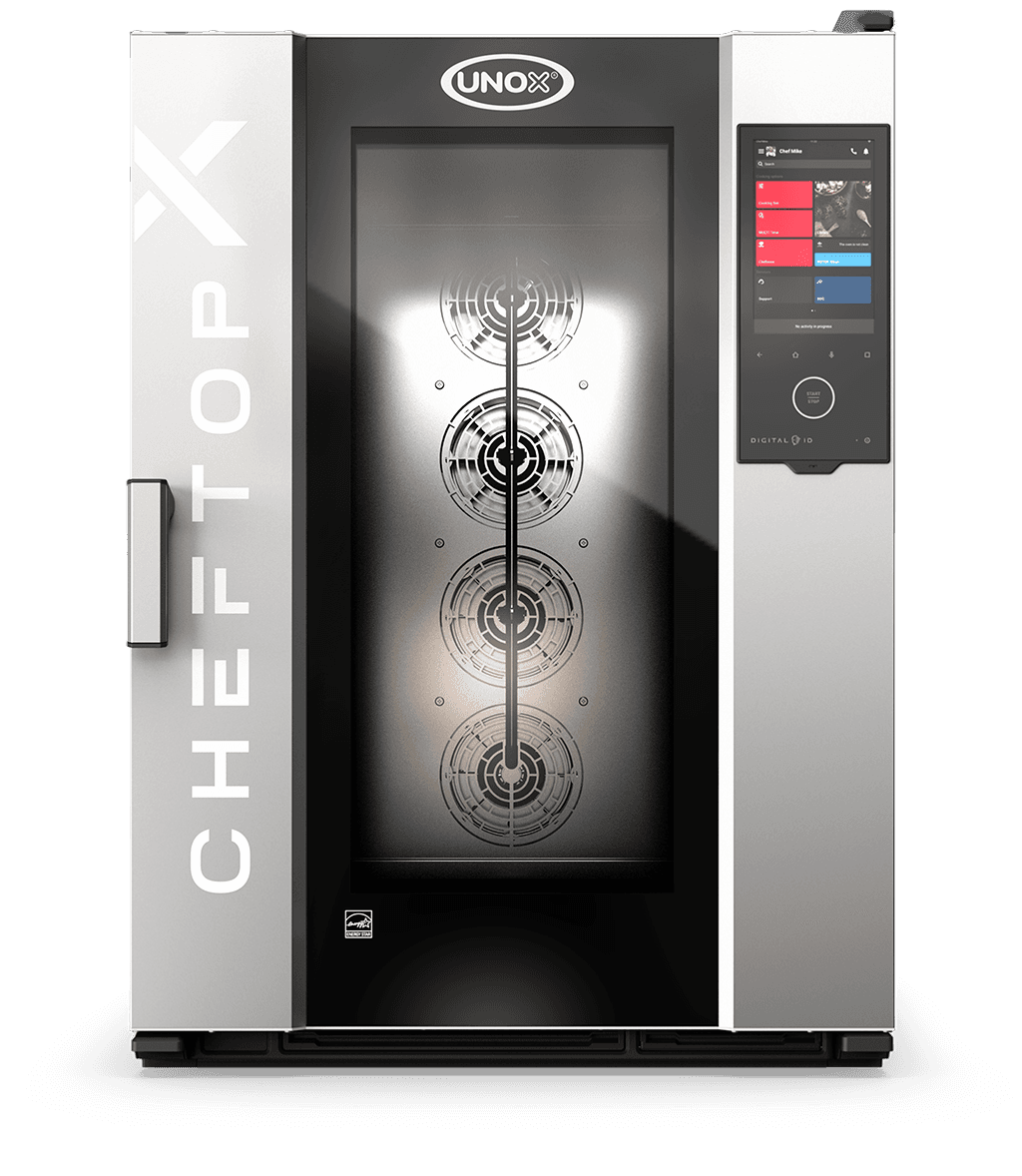 10 盘 GN 2/1 UNOX CHEFTOP-X™ 商用组合烤箱效果图 XEDA-1021-EXLS-POE.