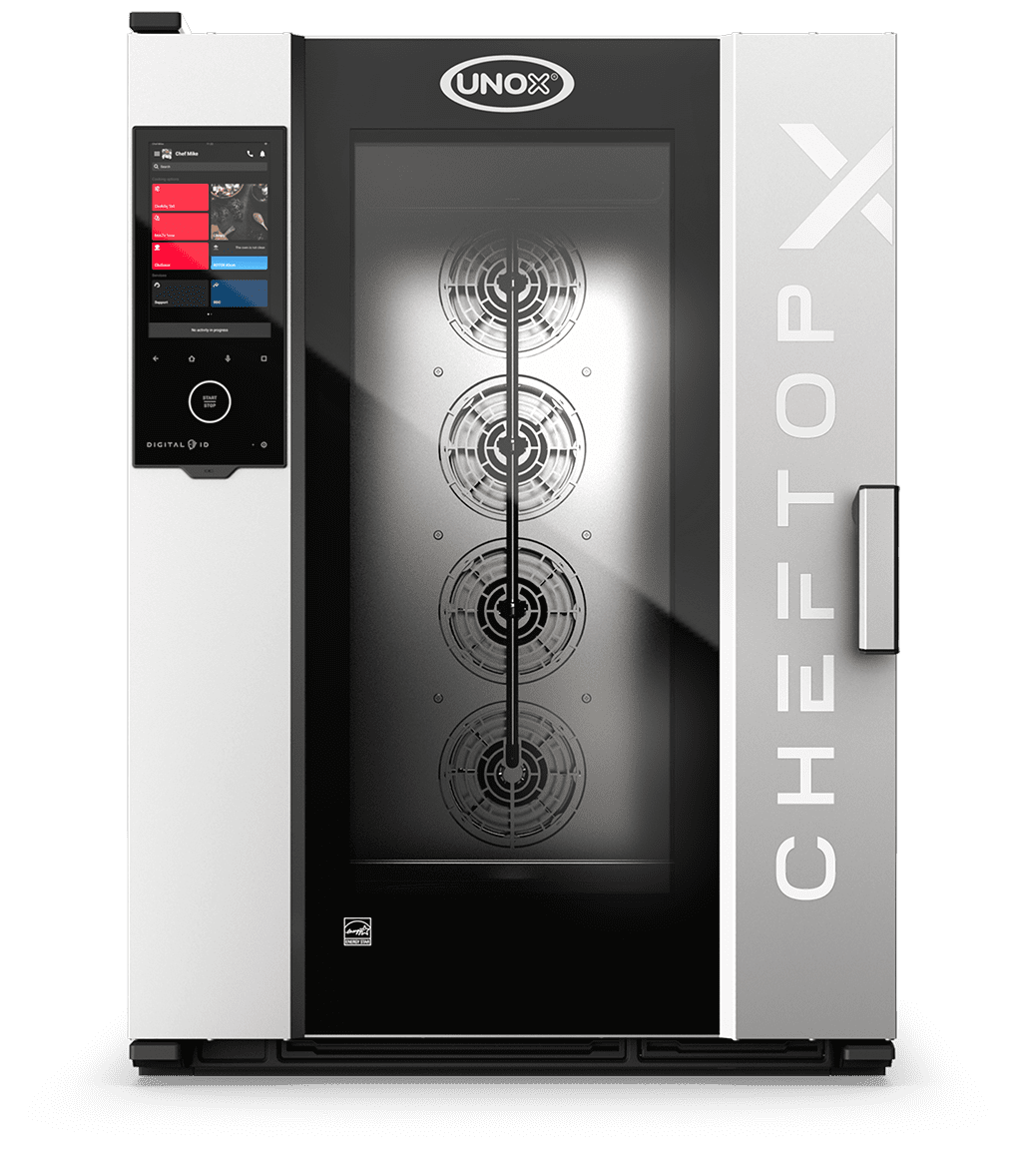 10 vsuvů GN 2/1 Obrázek profesionální kombinovaný konvektomat  UNOX CHEFTOP-X™ XEDA-1021-GXRS-ET.