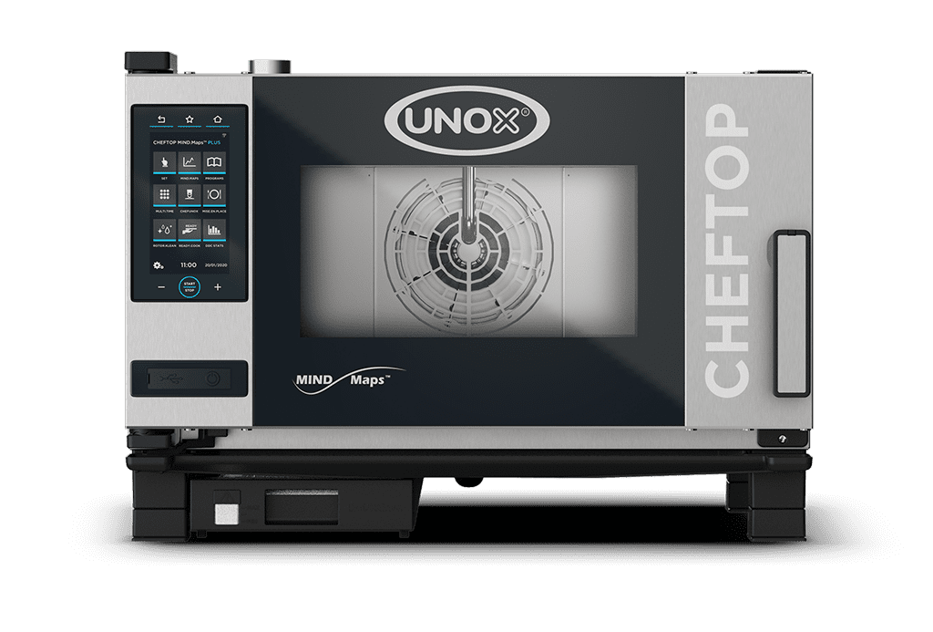 3 vsuvů GN 1/1 Obrázek profesionální konvektomat UNOX CHEFTOP MIND.Maps™ PLUS XEVC-0311-EPRM.