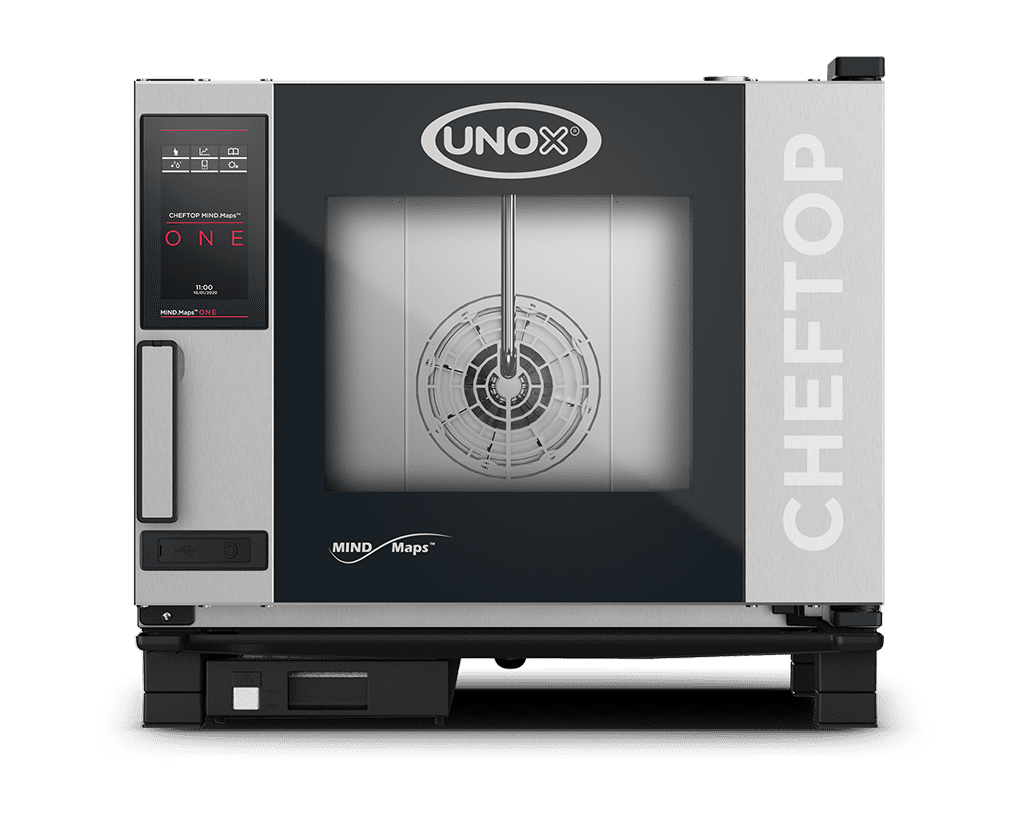 5 trays GN 1/1 Render of UNOX CHEFTOP MIND.Maps™ ONE commercial combi oven XEVC-0511-E1LM.