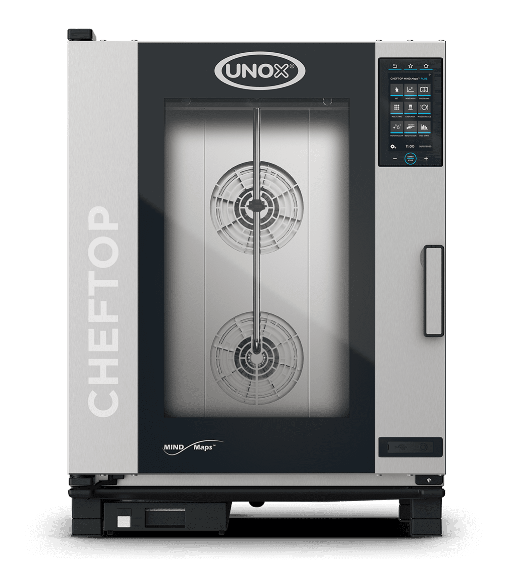 10 vsuvů GN 1/1 Obrázek profesionální konvektomat UNOX CHEFTOP MIND.Maps™ PLUS XEVC-1011-EPRM.