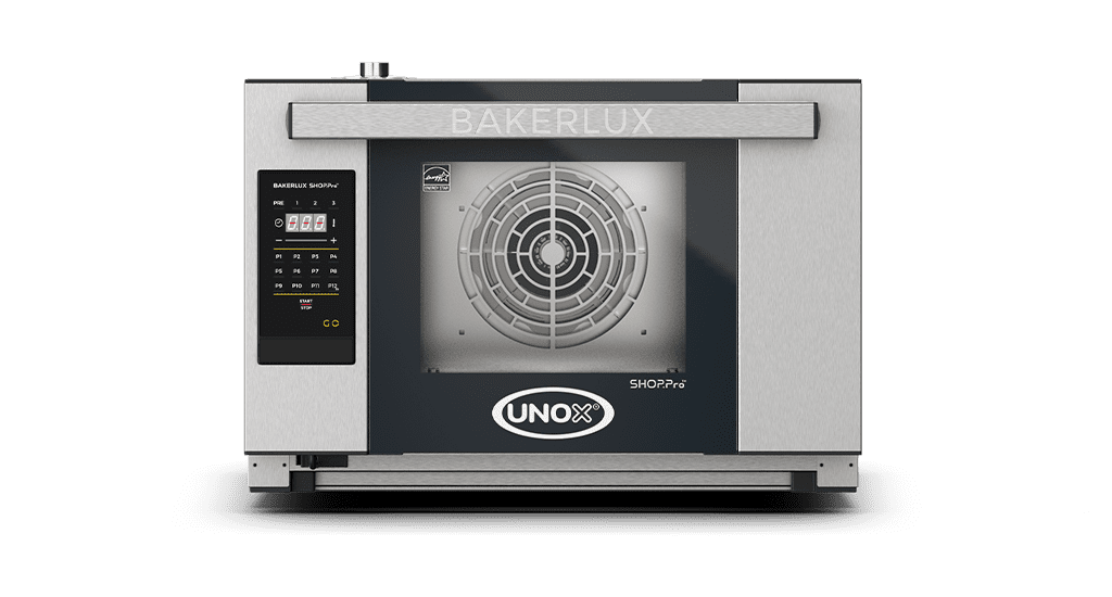 3 trays 460x330 Render of UNOX BAKERLUX SHOP.Pro™ GO commercial convection oven XAFR-03HS-LGDN.