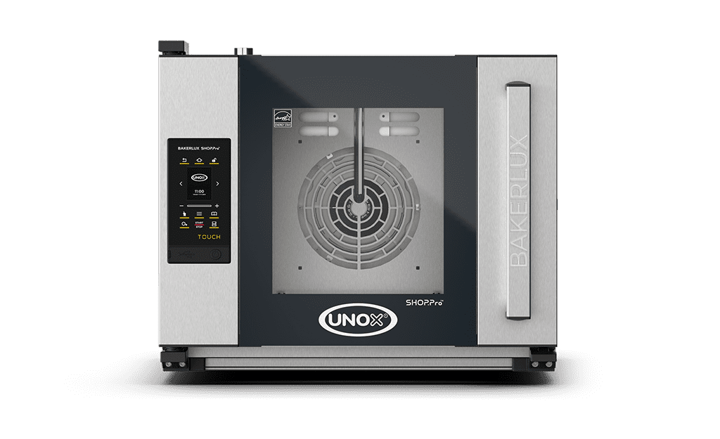 4 trays 460x330 Render of UNOX BAKERLUX SHOP.Pro™ TOUCH commercial convection with humidity oven XEFR-04HS-ETRV-GB.