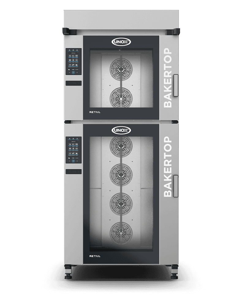 Unox BAKERTOP RETAIL in-store combi oven.