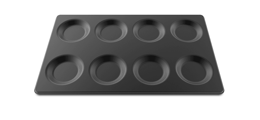 EGGS 8x1 Unox commercieel bakplaat voor frituren en eieren GN 1/1, GN 2/1 TG936.