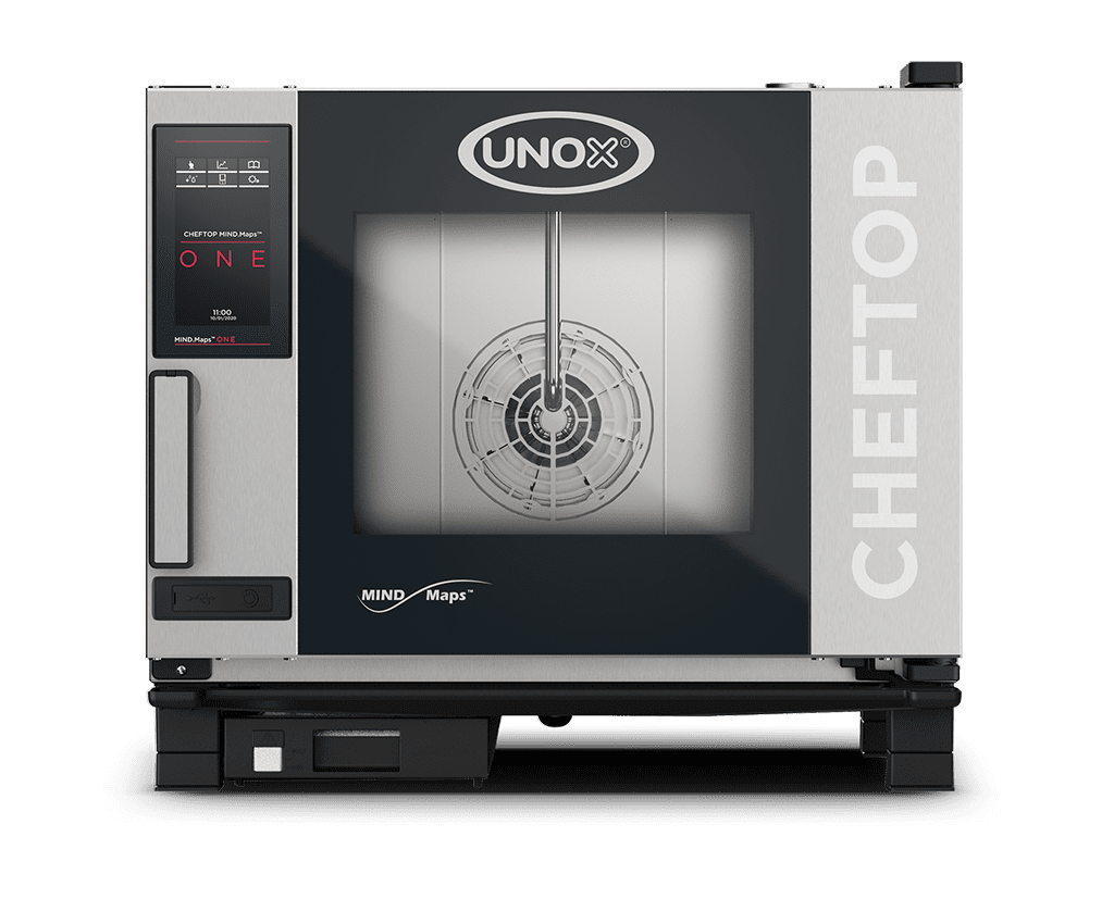 5 bandejas GN 1/1 Render do forno combinado profissional UNOX CHEFTOP MIND.Maps™ ONE XEVC-0511-E1LM-LP.