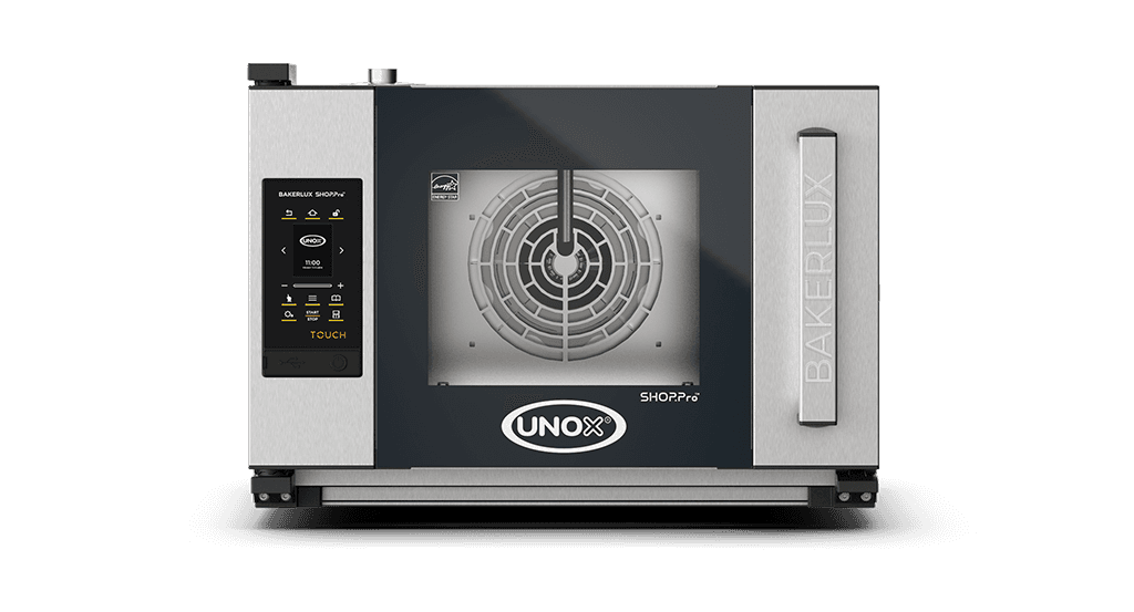 3 teglie 460x330 Render forno a convezione professionale con umidità UNOX BAKERLUX SHOP.Pro™ TOUCH XEFR-03HS-ETRV.