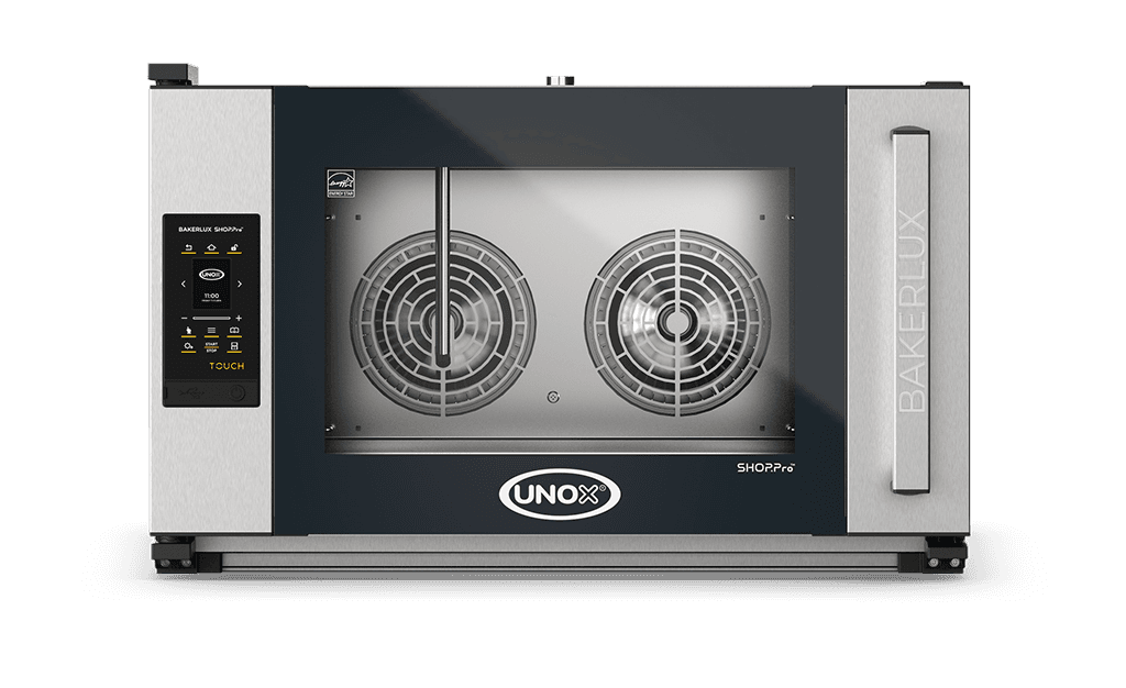 4 teglie 600x400 Render forno a convezione professionale con umidità UNOX BAKERLUX SHOP.Pro™ TOUCH XEFR-04EU-ETRV.