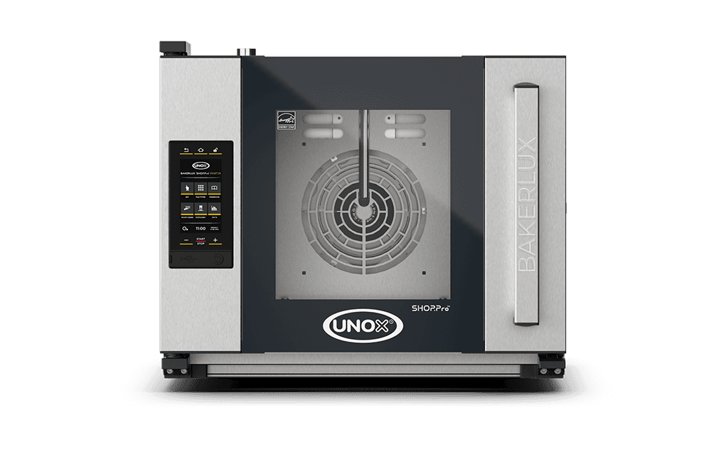 4 teglie 460x330 Render forno a convezione professionale con umidità UNOX BAKERLUX SHOP.Pro™ MASTER XEFR-04HS-EMRV.