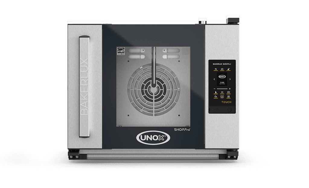 4 bandejas 460x330 Render do forno de convecção com umidade profissional UNOX BAKERLUX SHOP.Pro™ TOUCH XEFR-04HS-ETLV.