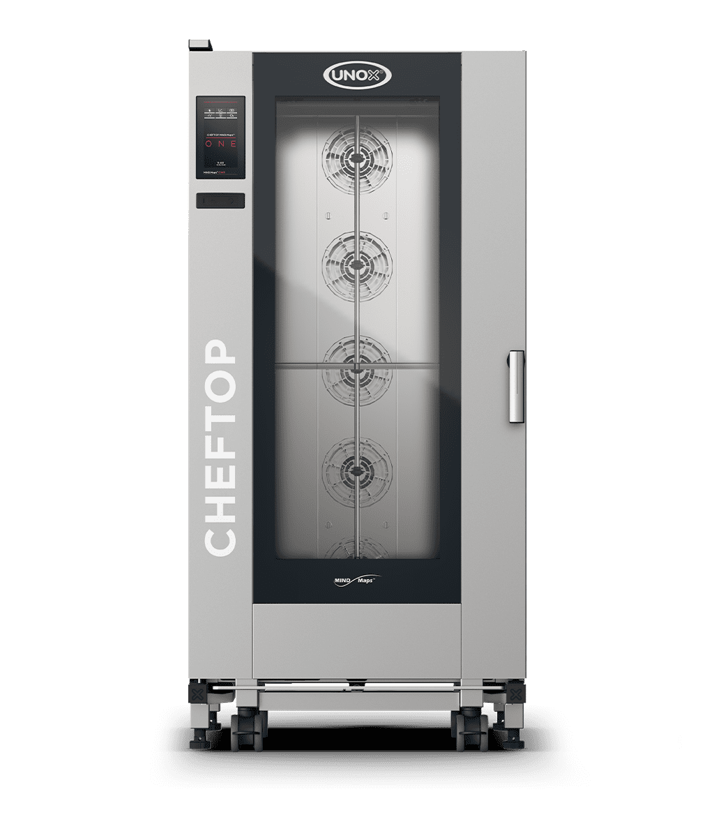 20 niveaux GN 1/1 Rendu du four mixte professionnel avec chariot UNOX CHEFTOP MIND.Maps™ BIG ONE XEVL-2011-E1RS.