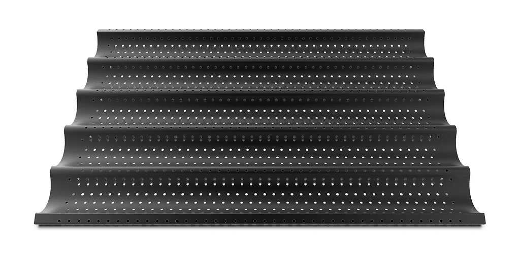 FORO.BAGUETTE.BLACK Unox kommerzielle Tray für Bäckerei und Gebäck 600x400 TG435.