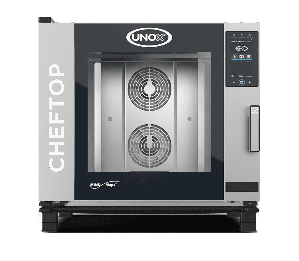 6 bandejas 18"x26" Render horno de convección profesional UNOX BAKERLUX SHOP.Pro™ GO XAVC-06FS-EQRM.