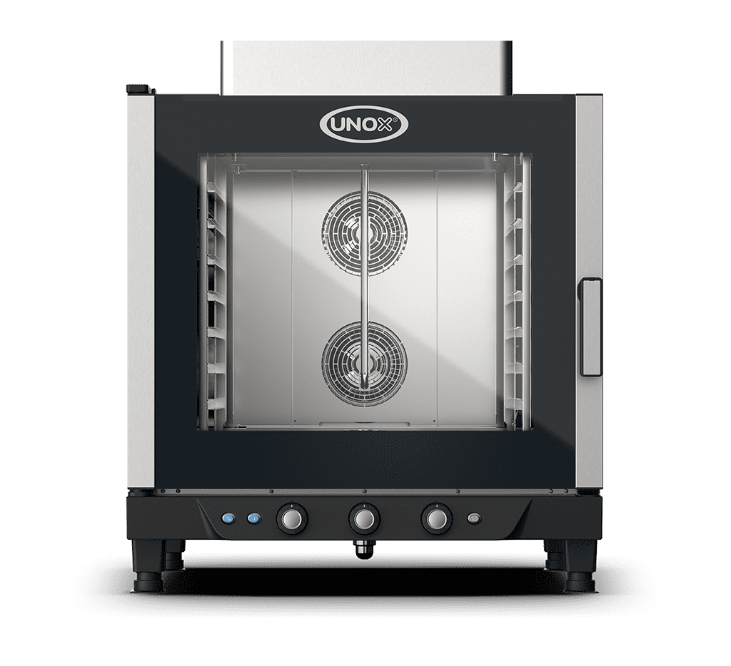 7 bandejas GN 1/1 Render horno de convección con humedad profesional UNOX CHEFLUX™ XV513G.
