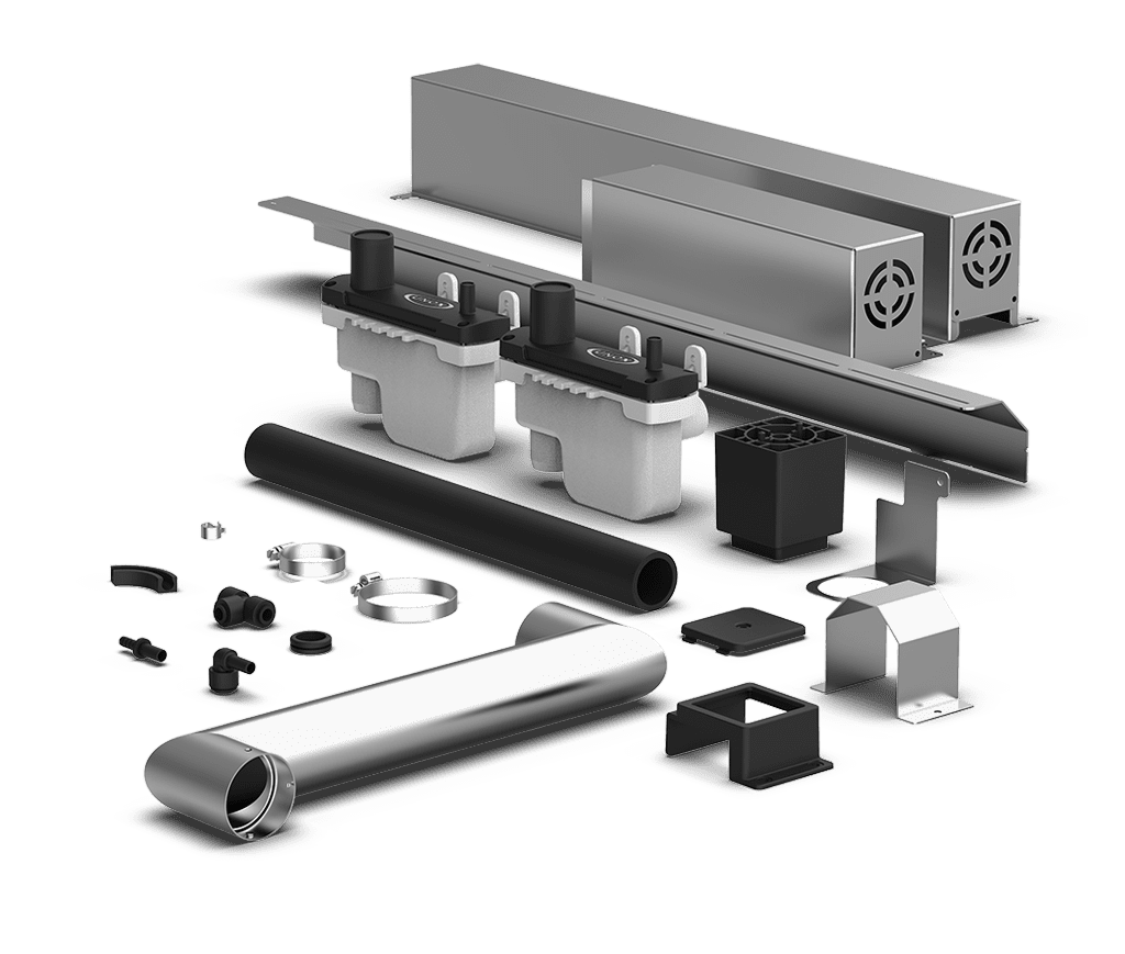 Unox Contiene todas las partes necesarias para la correcta instalación y superposición de dos hornos de gas. XAVQC-0011-G.