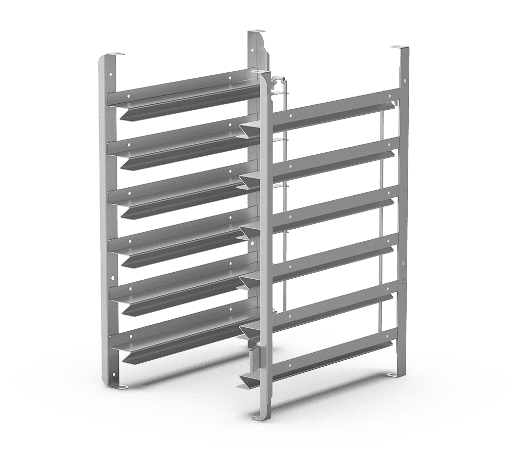 Unox Permite utilizar tanto bandejas GN1/1 como 600x400. Bandeja TG990 no compatible con soportes laterales. XUC054.