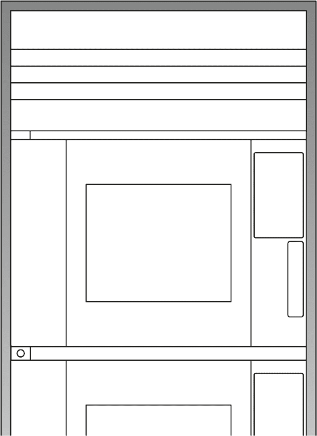 Unox Incluye todas las partes necesarias para la correcta colocación de la columna en el interior del armario de la cocina. XUC501.