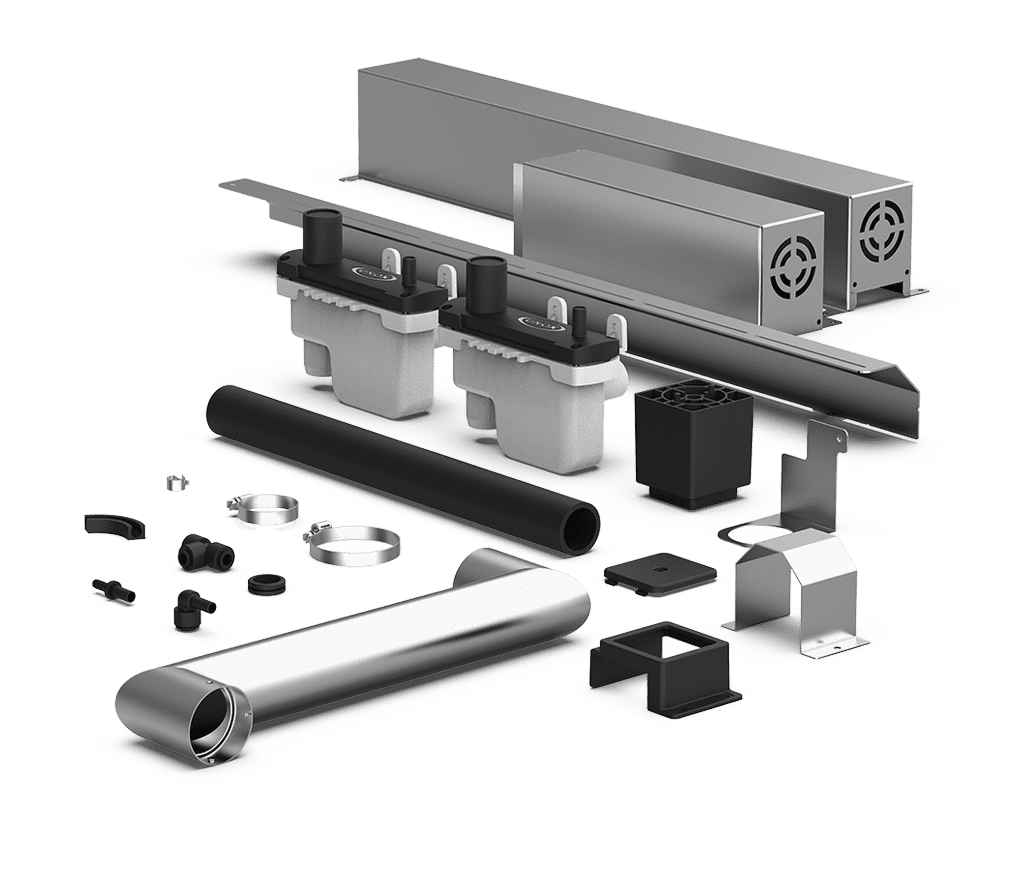 Unox Contém todas as partes necessárias para a correta instalação e sobreposição de dois fornos. XEAQC-00E2-G.
