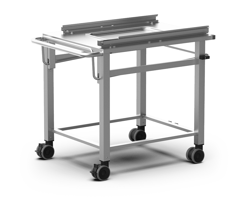 Unox Permite o manuseio da cesta de bandejas e seu correto acoplamento com o forno e o gabinete de apoio ou neutro. XWDYA-0021.