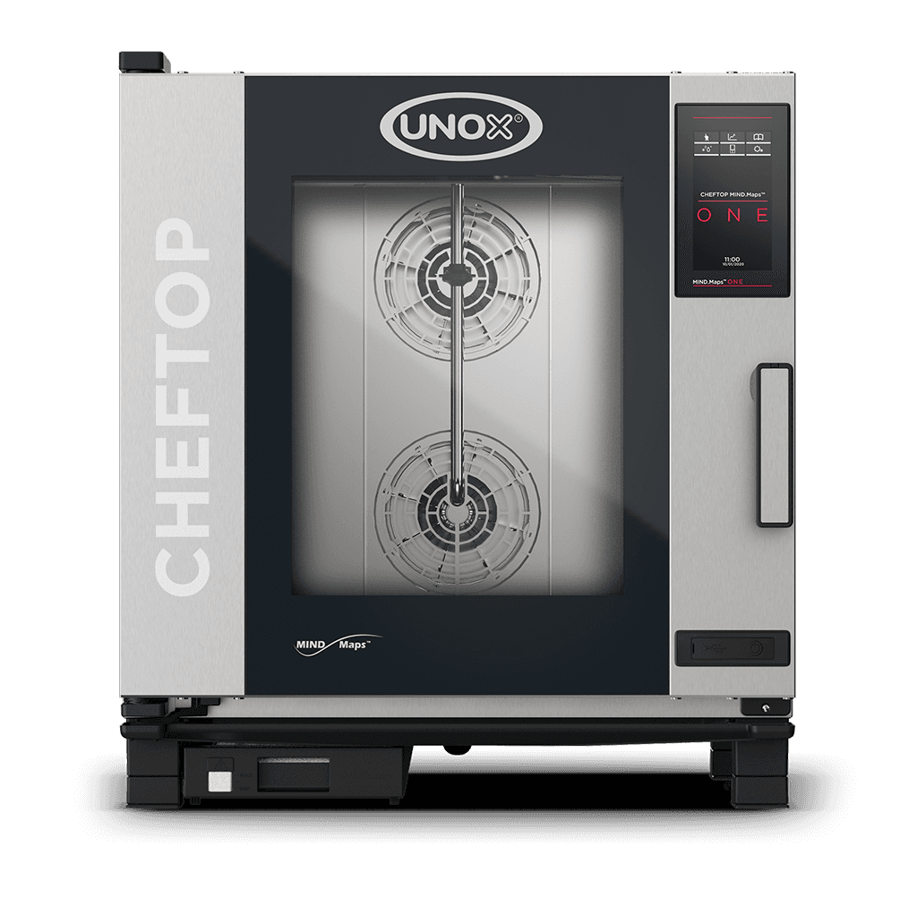 7 vsuvů GN 1/1 Obrázek profesionální konvektomat UNOX CHEFTOP MIND.Maps™ ONE XEVC-0711-E1RM.