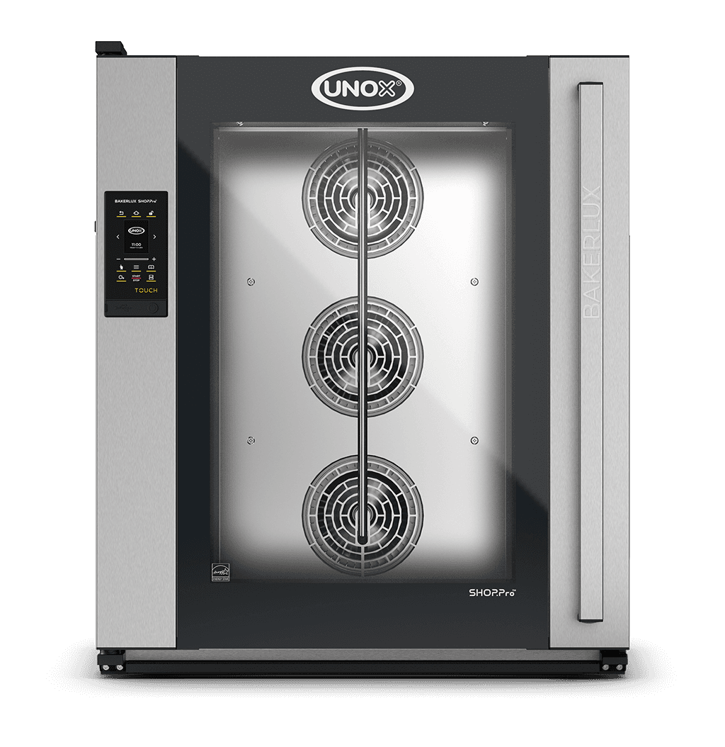 10 vsuvů 600x400 Obrázek profesionální konvekční pec s přivlhčením  UNOX BAKERLUX SHOP.Pro™ TOUCH XEFR-10EU-ETRV.