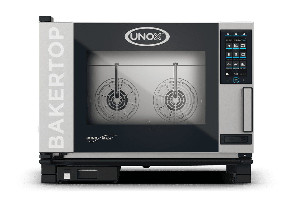 4 trays 600x400 Render van de UNOX BAKERTOP MIND.Maps™ PLUS professionele combi oven XEBC-04EU-EPRM.