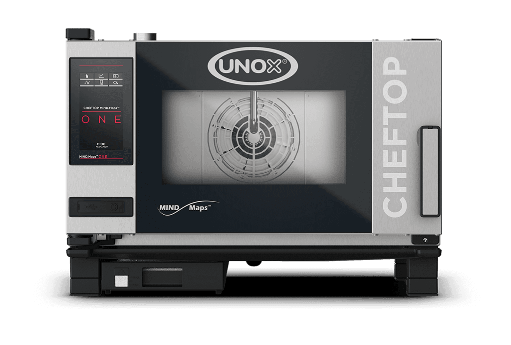 3 trays GN 1/1 Render van de UNOX CHEFTOP MIND.Maps™ ONE professionele combi oven XEVC-0311-E1RM.
