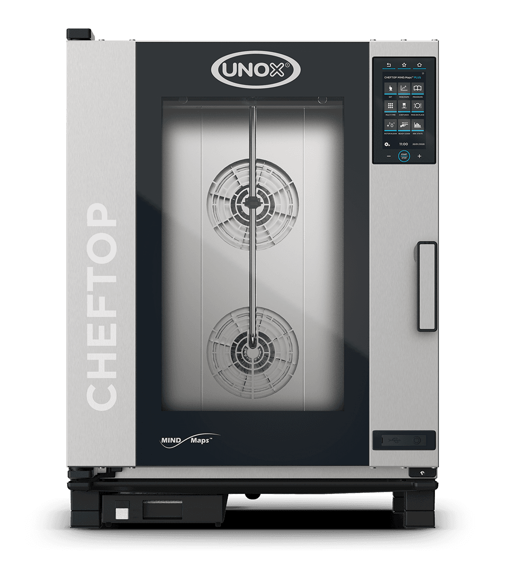 10 trays GN 1/1 Render van de UNOX CHEFTOP MIND.Maps™ PLUS professionele combi oven XEVC-1011-GPRM.