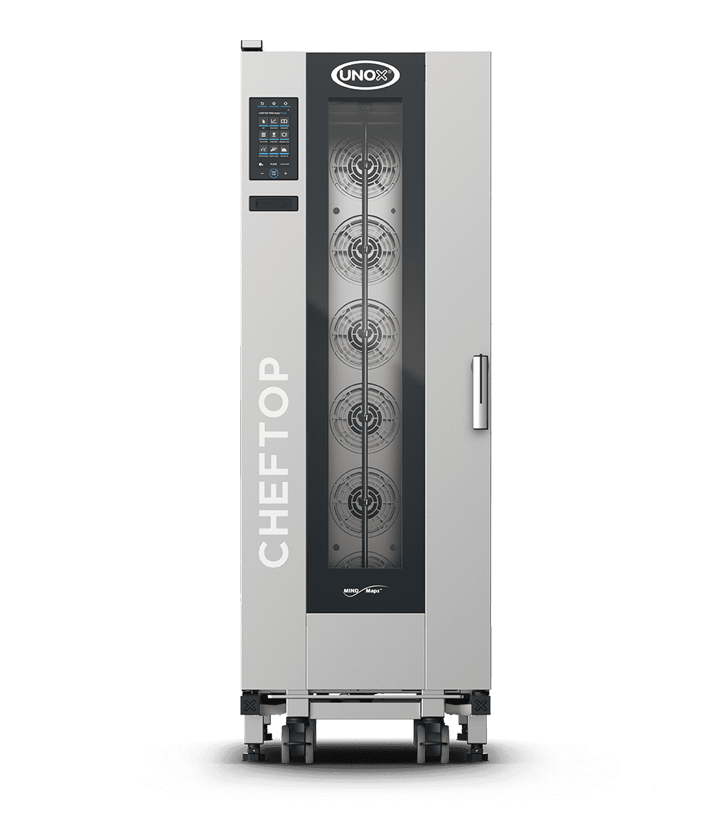 20 trays GN 1/1 Render van de UNOX CHEFTOP MIND.Maps™ BIG PLUS professionele trolley combi oven XECL-2013-YPRS.