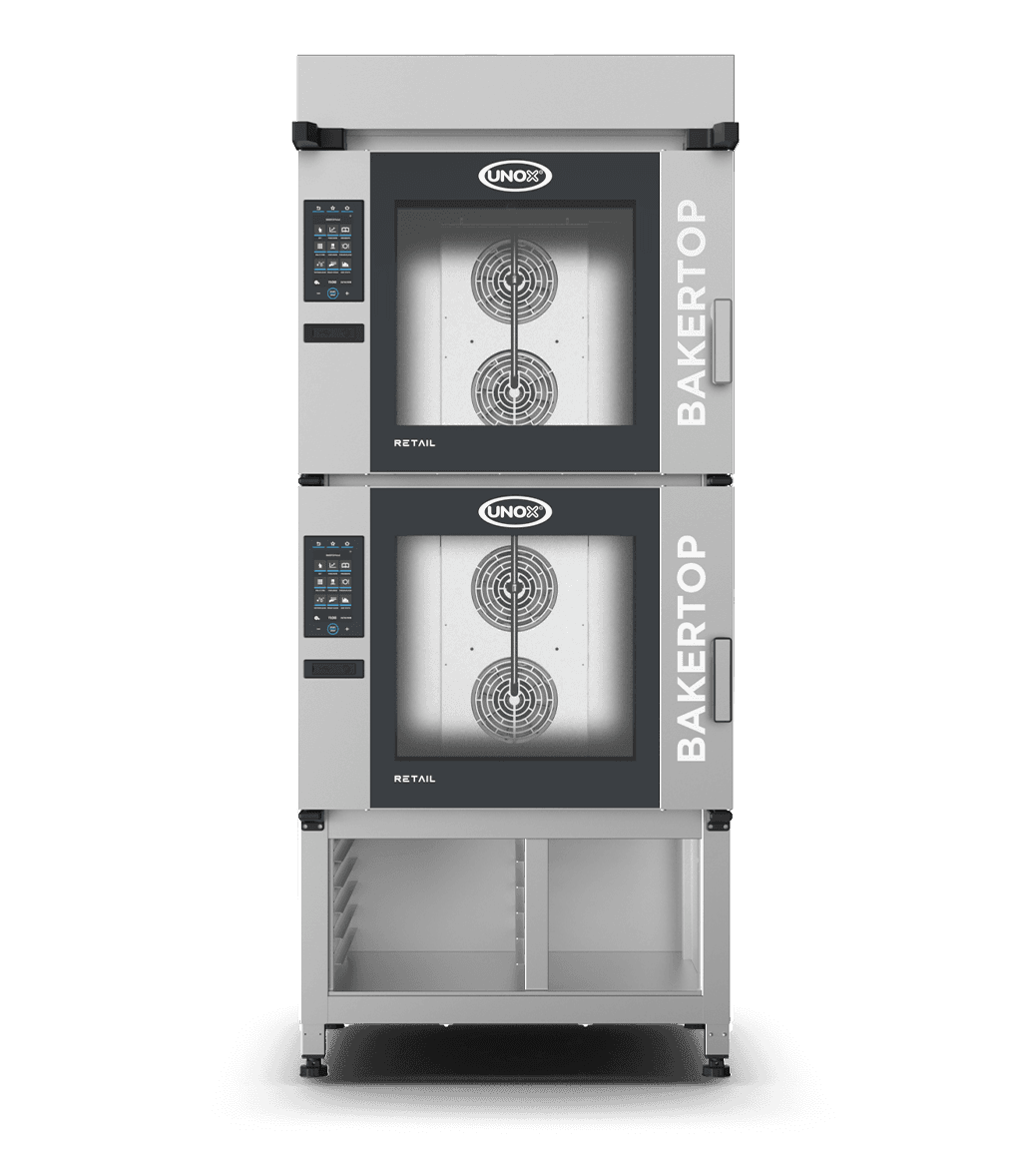12 plåtar 600x400 Render av professionell butiksbakugn BAKERTOP RETAIL XETC-12EU-YPRMA.