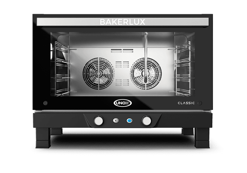 4 Bleche 600x400 Render des kommerziellen BAKERLUX CLASSIC™ Konvektomaten mit Luftfeuchtigkeitszugabe XENA-04EU-EADP.