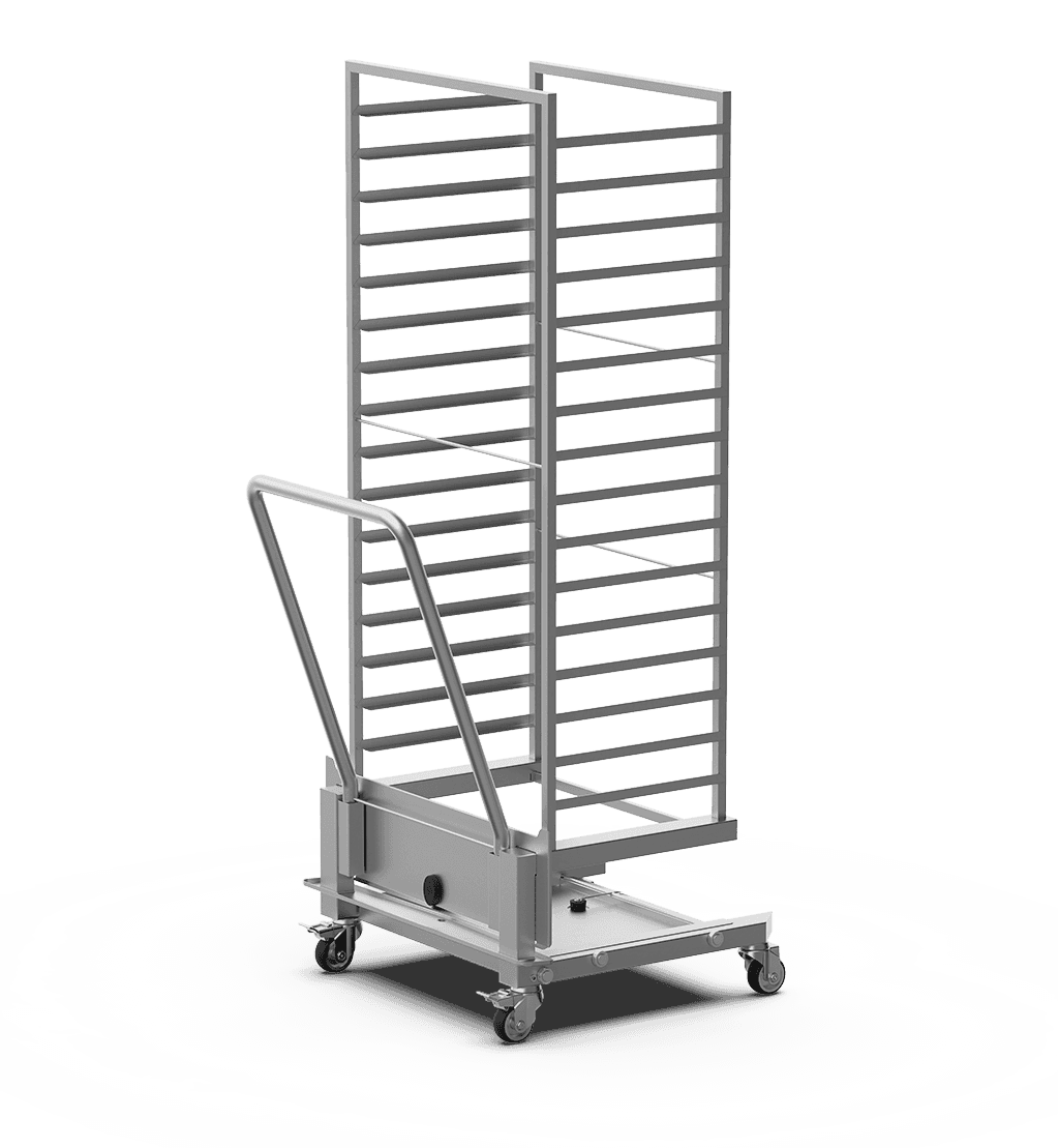 Unox Tray-vasthoudwagen gemaakt van AISI 304 staal. XCB1001.